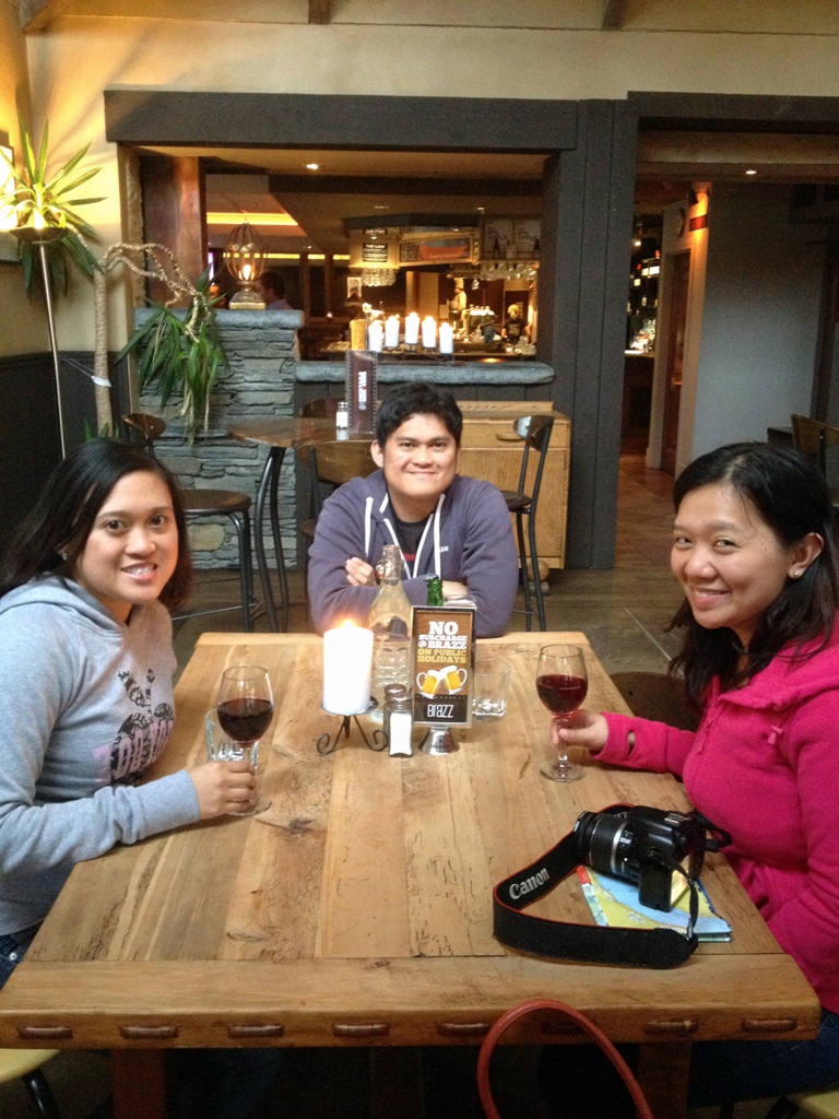 Siblings Marion and Jaypee joined me on my Milford Sound adventure. Wine tasting on our last night together