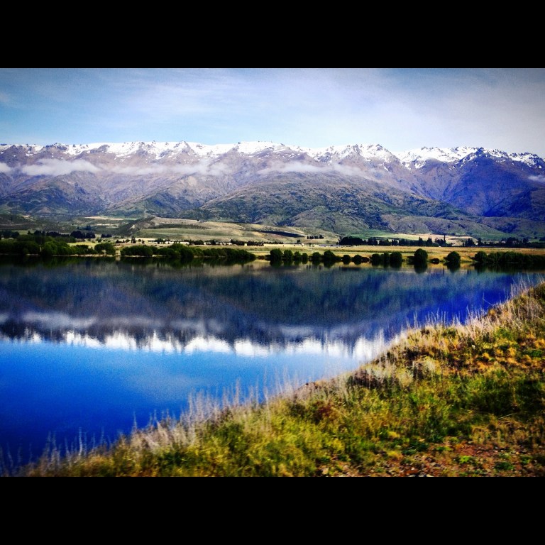 Lake Pukaki, the largest of three parallel alpine lakes