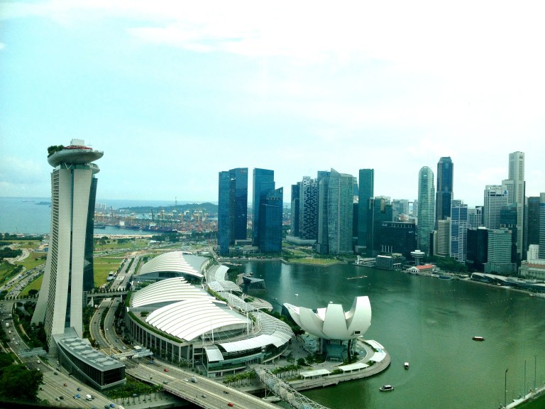 a view from Singapore Flyer