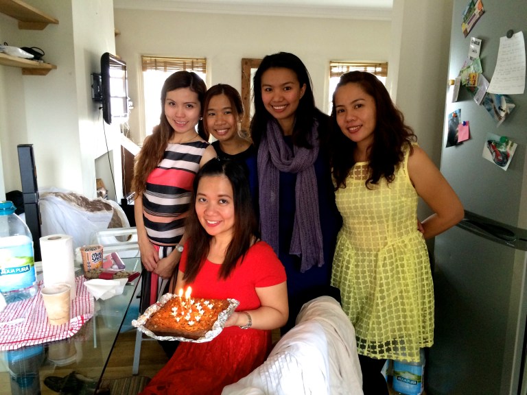 I am grateful to celebrate my birthday in London with my closest friends -- indeed a reunion from SG, Dubai, Scotland and England. My ex-flatmate Karen baked those uber yummy birthday brownies.